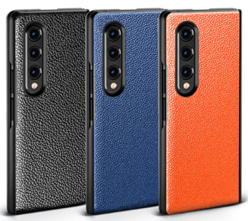 Coque pour Samsung Galaxy Z Fold 4 à motif litchi